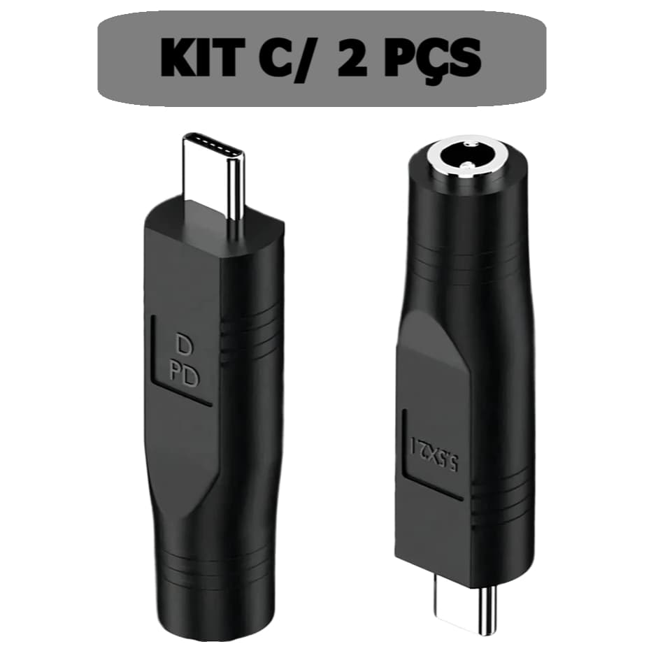 KIT COM 2 Adaptador de Energia Starlink Mini DC USB C PD 100 Power