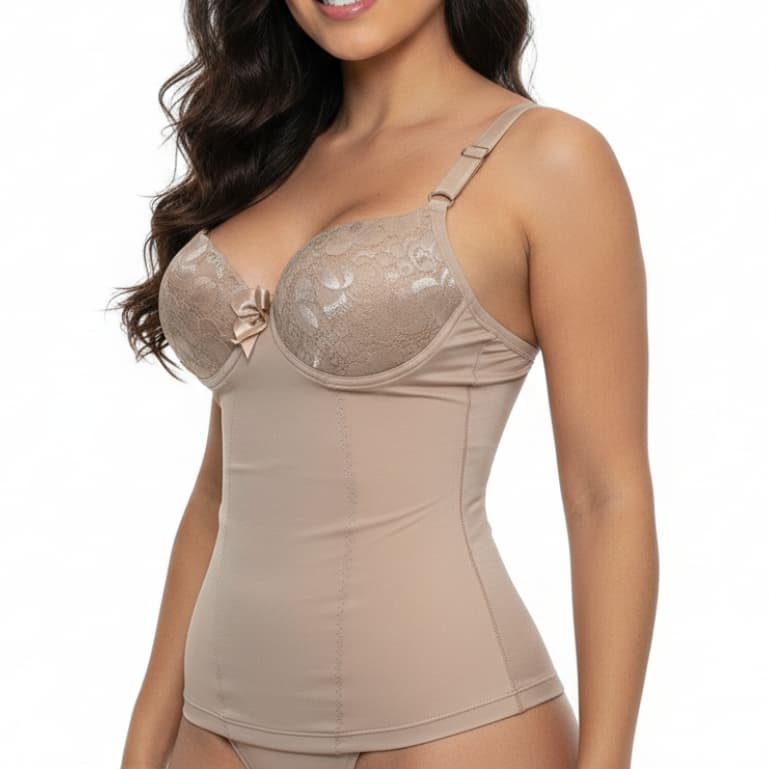 Camisete Modeladora Feminina Alta Compressão Com Bojo Regata Cinta Redutora Barriga Postura Pós Parto Academia