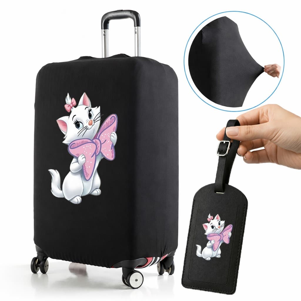 Capa De Mala 8 a 23KG P-M-G Personalizada Cat Protetor Bagagem Para Viagem Protetora Grande