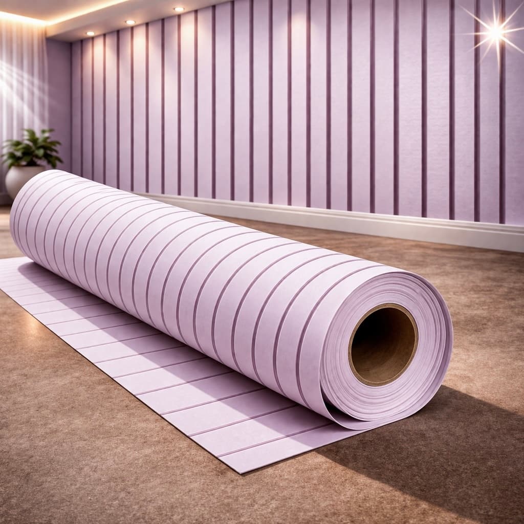 Adesivo de Parede Lilás Papel de Parede Autocolante Lavável Impermeável Antimofo Decoração Quarto Menina