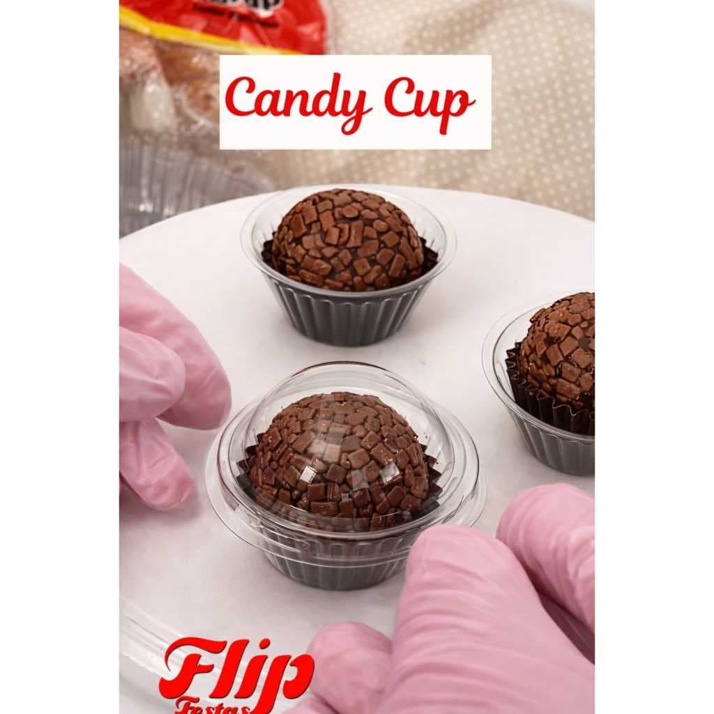 Embalagem Candy Cup Brigadeiro 25g Forminhas Cristal Docinhos 25-100 Unidades