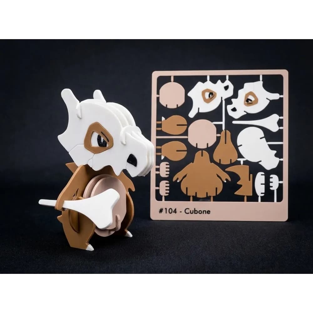 🦴 Cubone 3D para Montar em Camadas | Miniatura Pokémon Decorativa Geek Colecionável Criativo 🦴