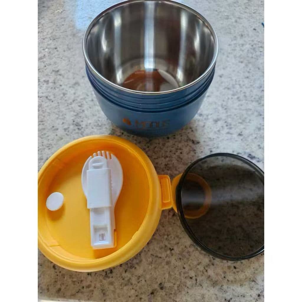 Marmita Térmica Lancheira com Colher 600ml em Aço Inoxidável 304 Modus