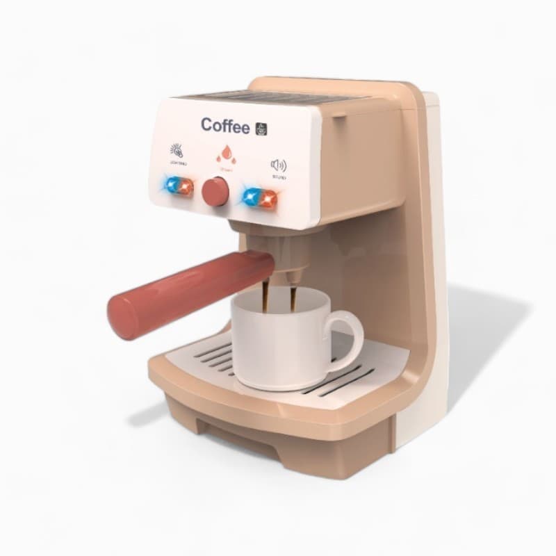 Cafeteira Expresso Infantil Brinquedo Cozinha Faz Conta Água Verdade Kids Educativo Presente Criativo Lúdico Som Luz