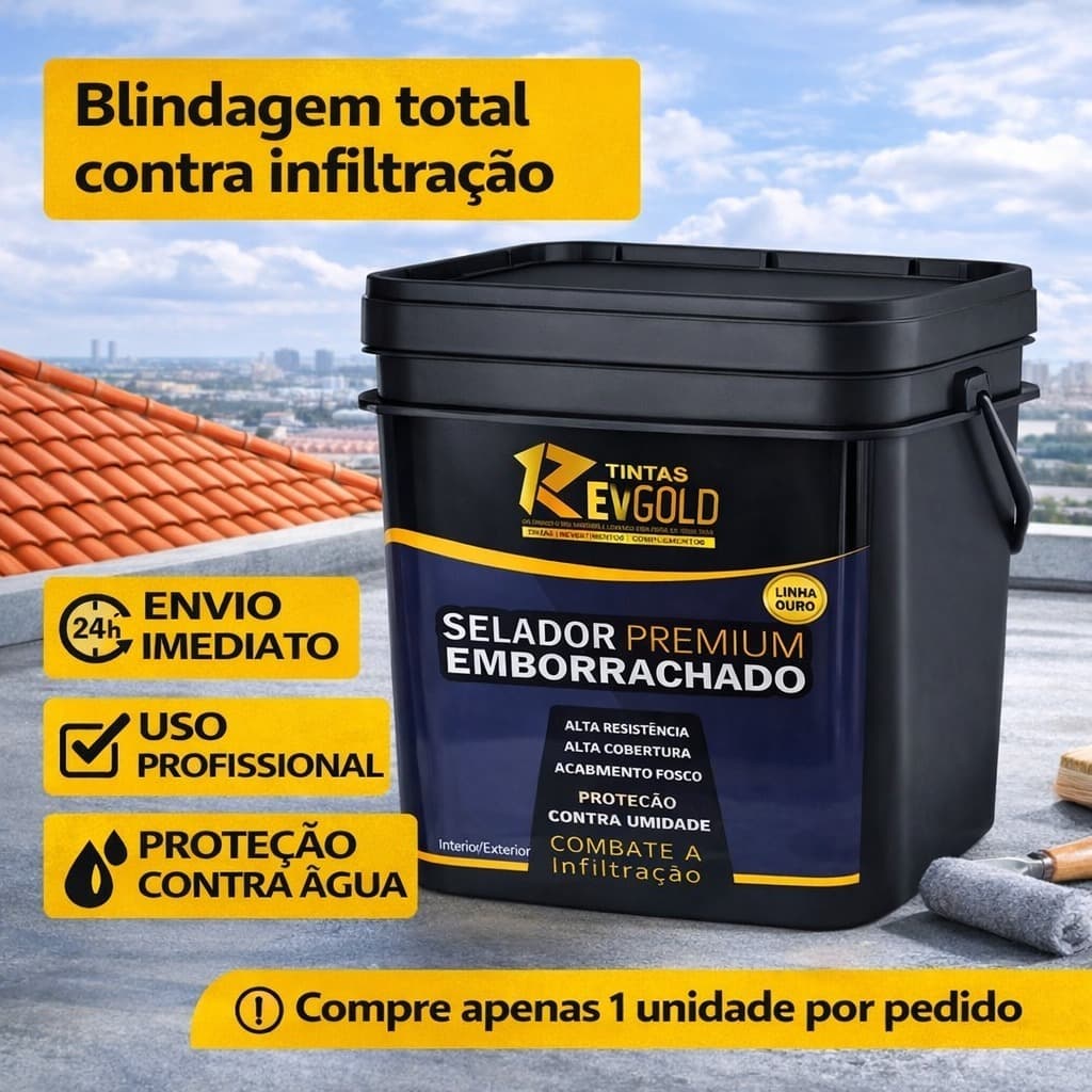 Borracha Líquida Impermeabilizante 18L Anti Goteira Vazamento Telhado Parede Alta Resistência