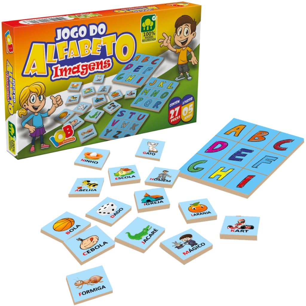 Jogo Educativo 27 Peças Jogo do Alfabeto Imagens