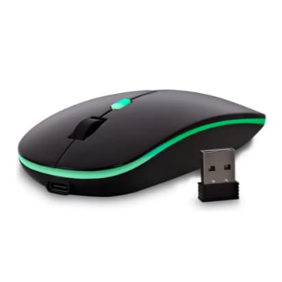 Mouse Sem Fio Maxprint Croma Pto 1600dpi Preto Recarregável via usb