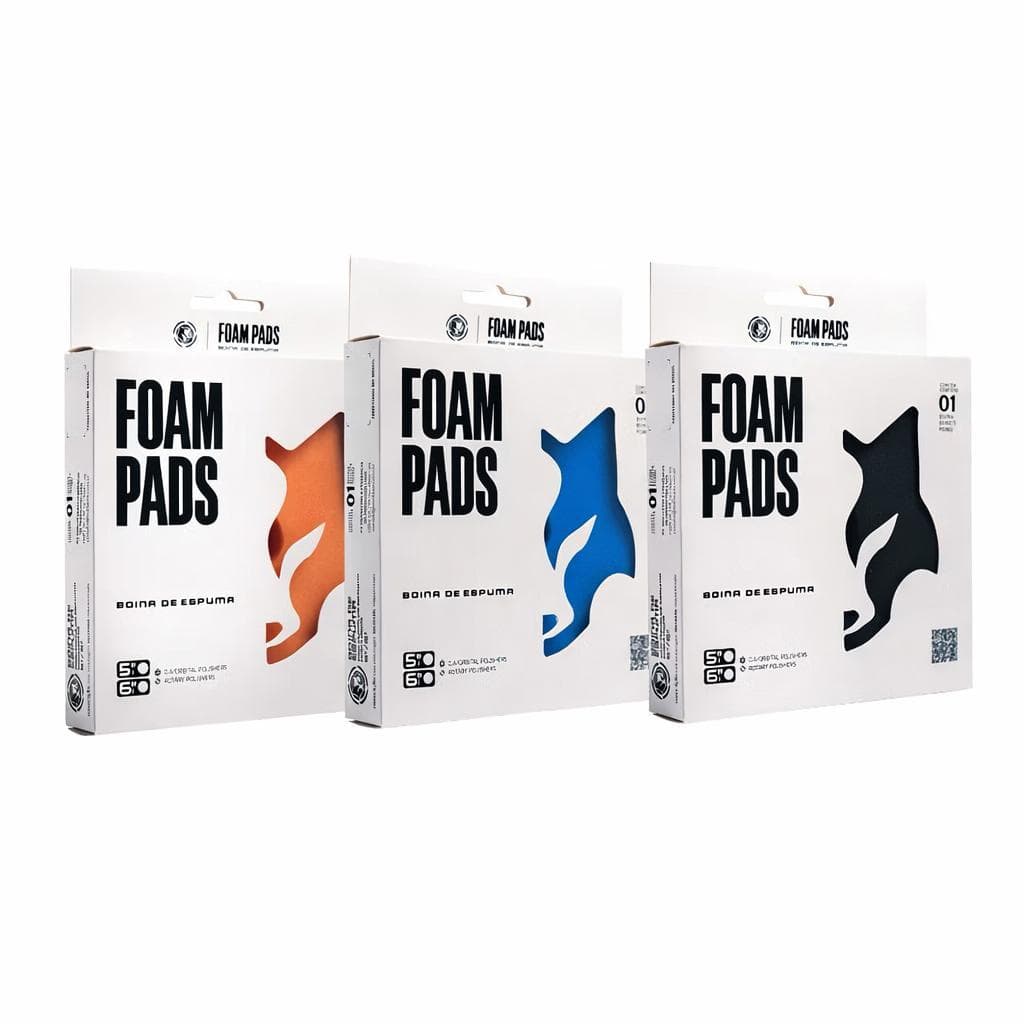 Wolf Pads - Kit 3 Boinas de Espuma para Polimento, Corte, Lustro e Refino de Alta Qualidade Alemã e Durabilidade