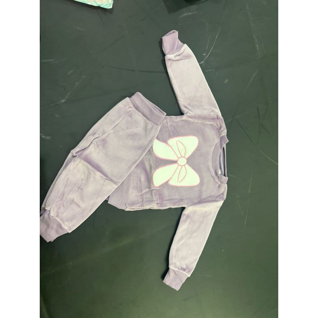 Conjunto pijama infantil 0 a 4 anos  inverno, Laço Feminino