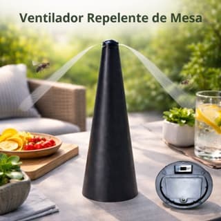 Ventilador Repelente de Mesa Espanta Mosca Mosquito Muriçoca Casa Cozinha Restaurante Buffet