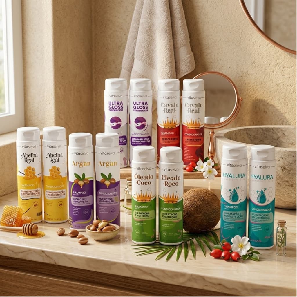 Kits Crescimento Capilar Shampoo, Condicionador, Vita Seiva