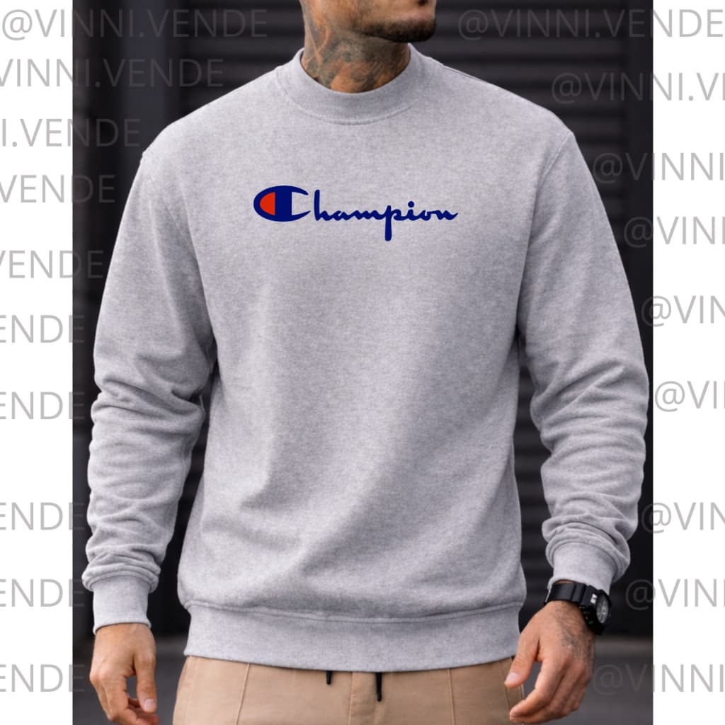 Moletom Estilo Ch4mp1on Masculino Premium Algodão Conforto Casual Top