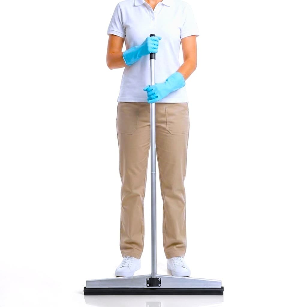 Rodo Para Puxar Água Alumínio 60cm Com Cabo 1,30m