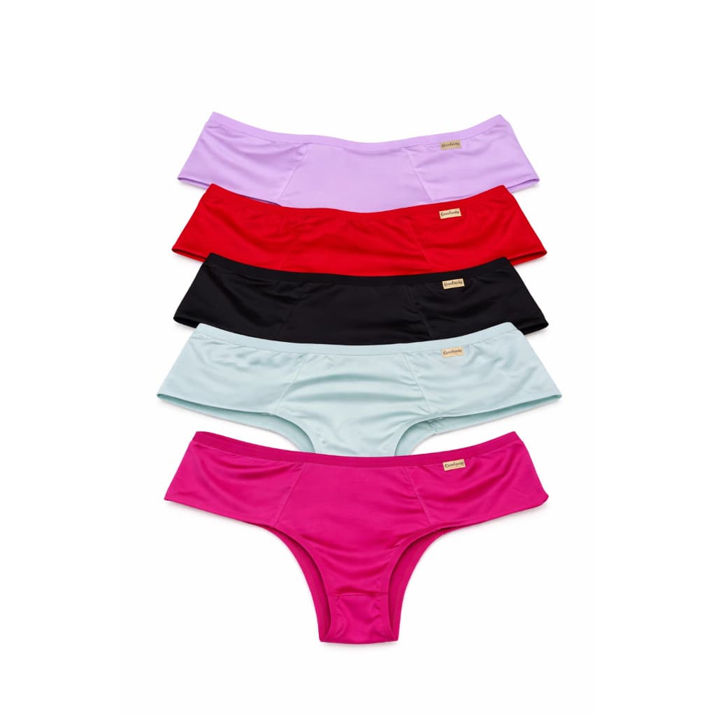 Kit 6 Calcinhas Feminina Pala Alta Conforto Cós Largo Forro 100% Algodão