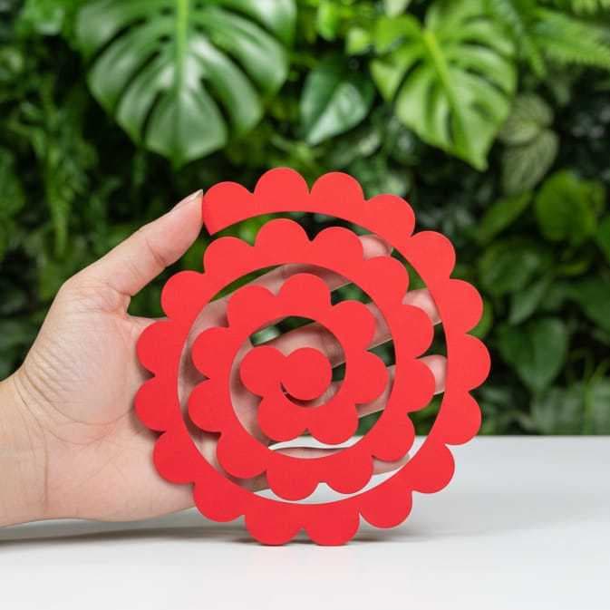 Flores de papel  15 cm/ Para topper de bolos Flores espirais I Flor pra bolo /Scrapbook