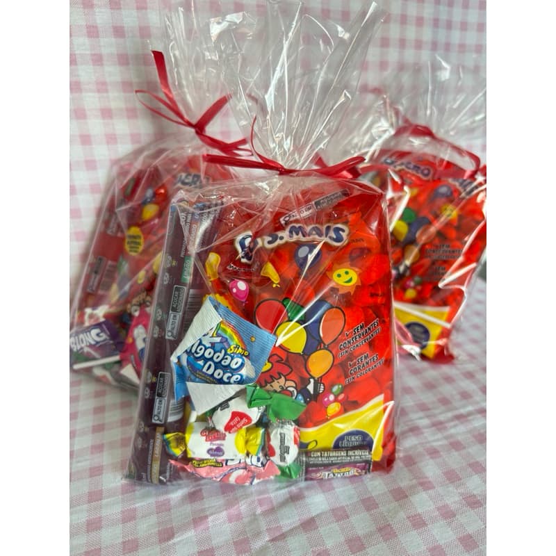 4 ou 10 Cestinha de Infantil Completa economica + Pipoca+ Lembrancinha Pronta