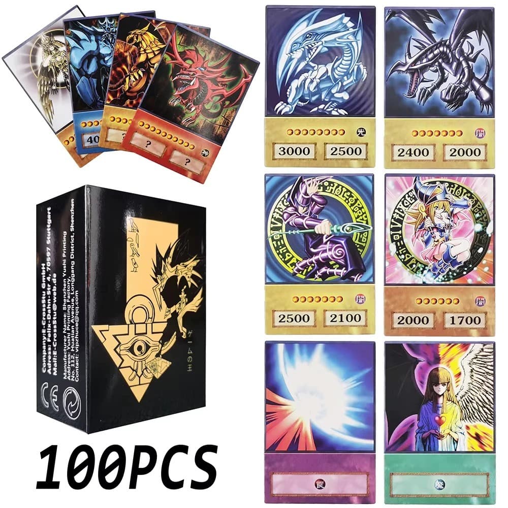 100 Cartas Yu-Gi-Oh Versão Anime Baralho de duelo com 100 cartas deck de batalha cards cartinhas brinquedo