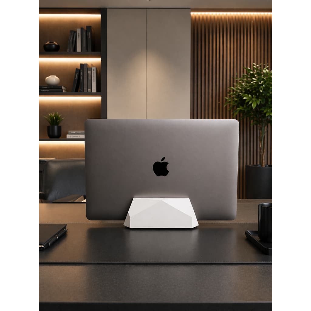 Suporte Vertical para Notebook Premium | Design Minimalista, Elegância e Organização Profissional