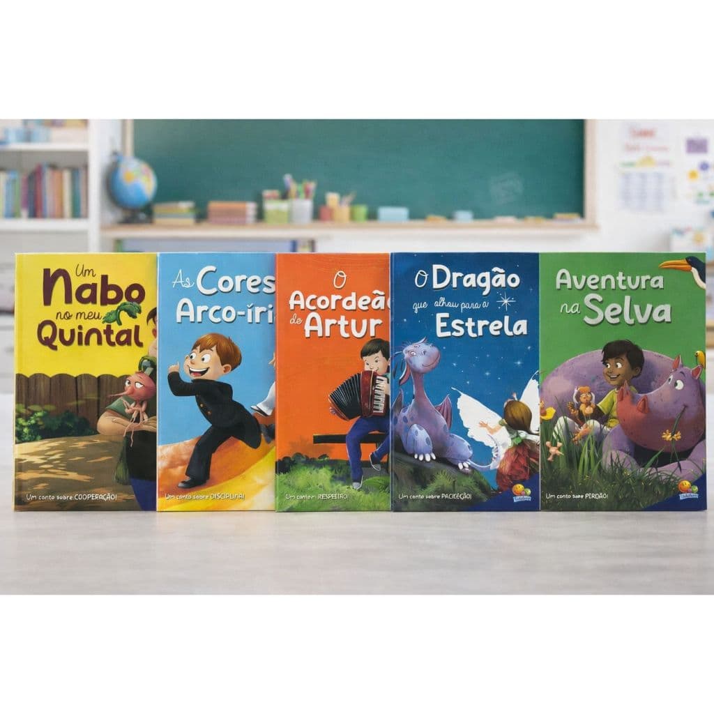 Coleção Valores Fundamentais com  6 livros Coloridos e Ilustrados