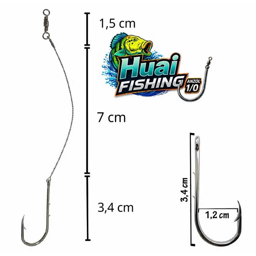 ANZOL PARA PESCA ENCASTOADO FLEXIVEL 4330 kit c/100 UN TAMANHOS 1/0 AO 10/0 10 DE CADA TAMANHO