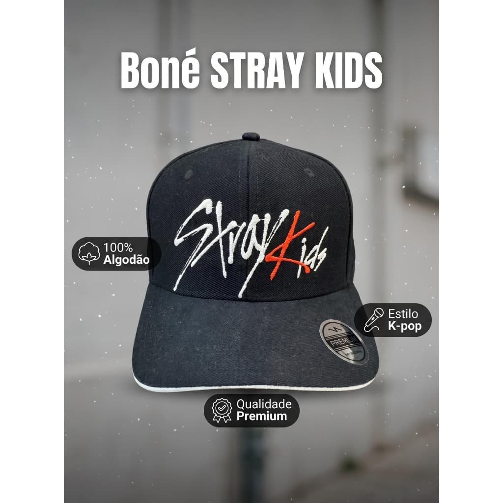Boné Kpop Stray Kids Aba Curva Regulagem Adultos