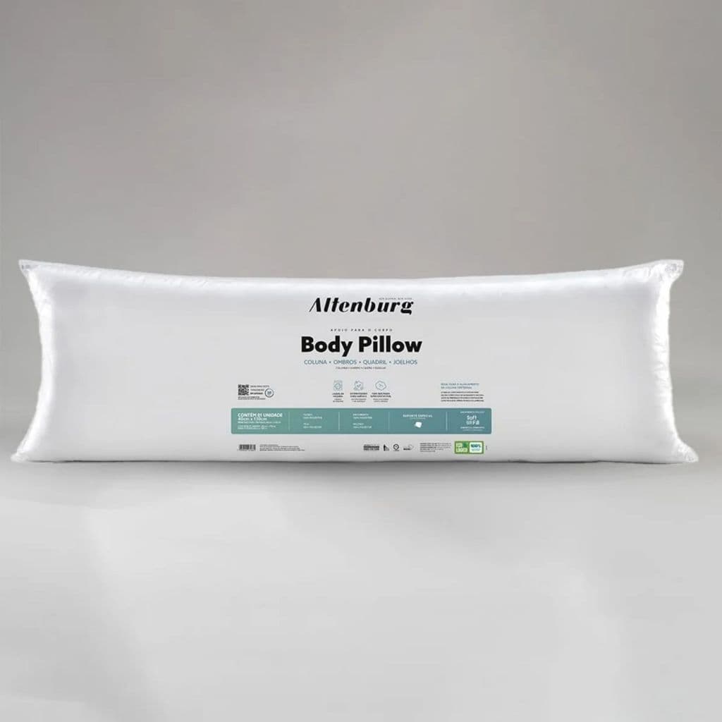 Travesseiro de Corpo Body Pillow Altenburg Antialérgico 40cm x 1,30m Gestante Xuxão