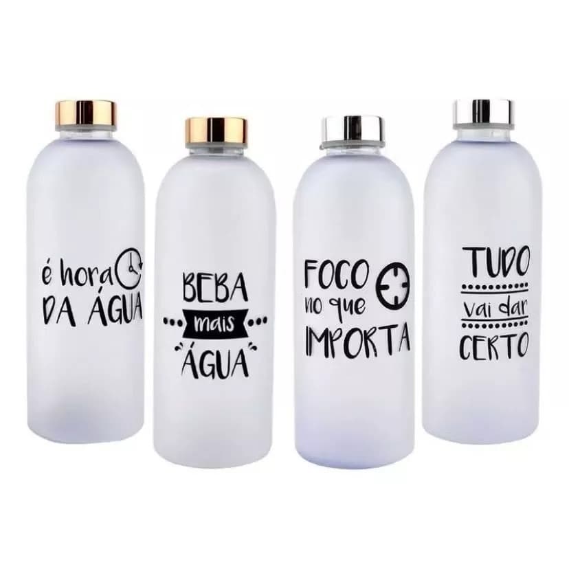 Garrafa / garrafinha de água de plástico com frase motivacional - 900ml de agua com alça e tampa de plastico squeeze