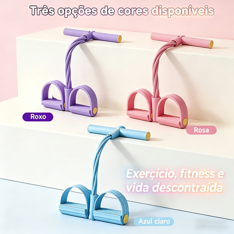Bandas de resistência pedais elásticos adequados para perda de peso barriga e pernas exercícios em casa três cores
