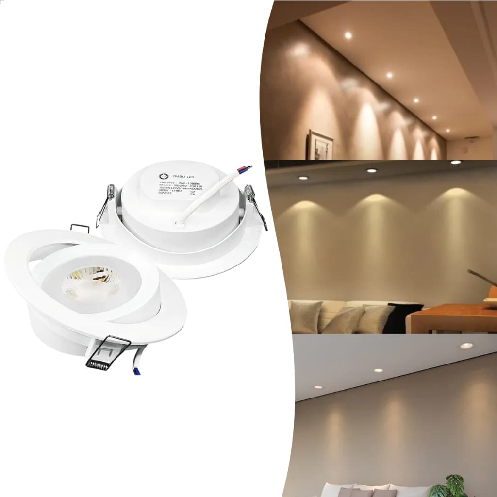 Spot Teto Embutir Led Redondo 13cm 15w Sistema Click Quente Bivolt Cor Branco