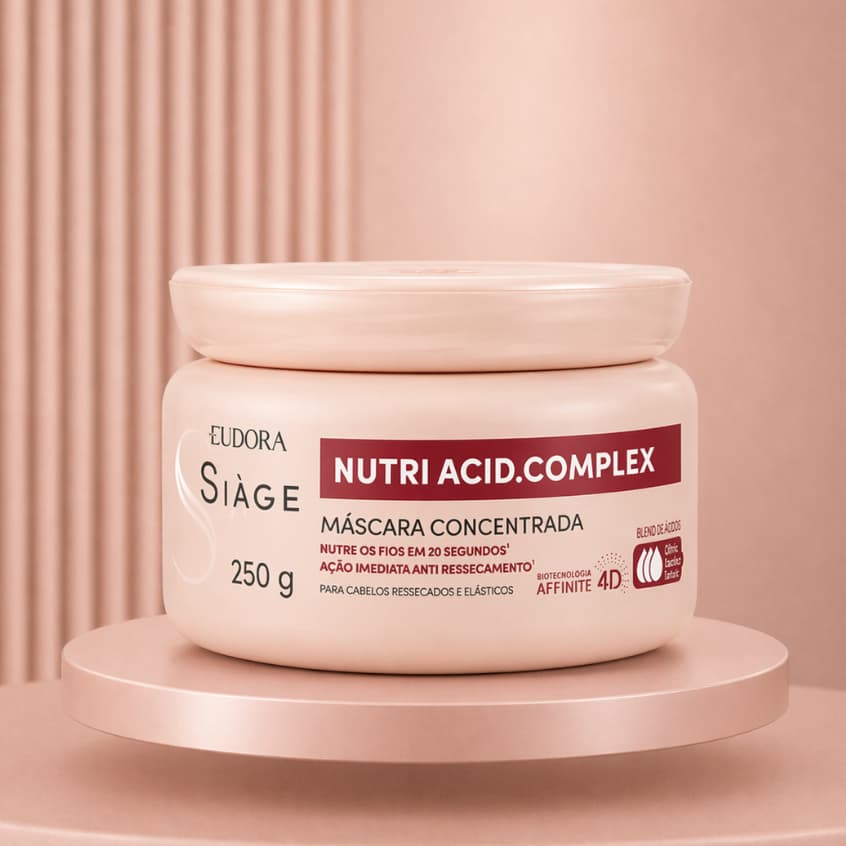 Máscara Eudora Siáge Nutri Acid Complex 250g Ação Imediata Anti Ressecamento
