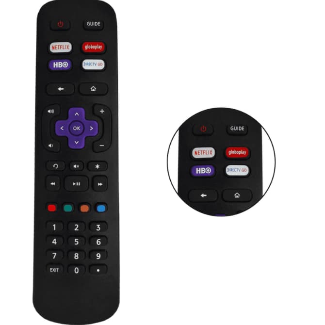 Controle Remoto Compatível Tv Semp  Toshiba Roku Smart