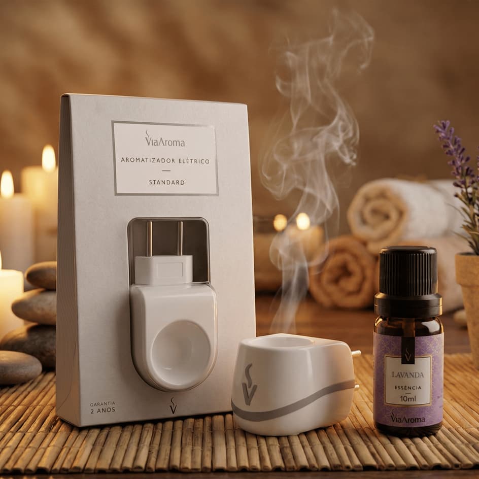 Difusor Aromatizador Via Aroma Elétrico Com Essência Standard Bivolt Difusor ENVIO IMEDIATO!