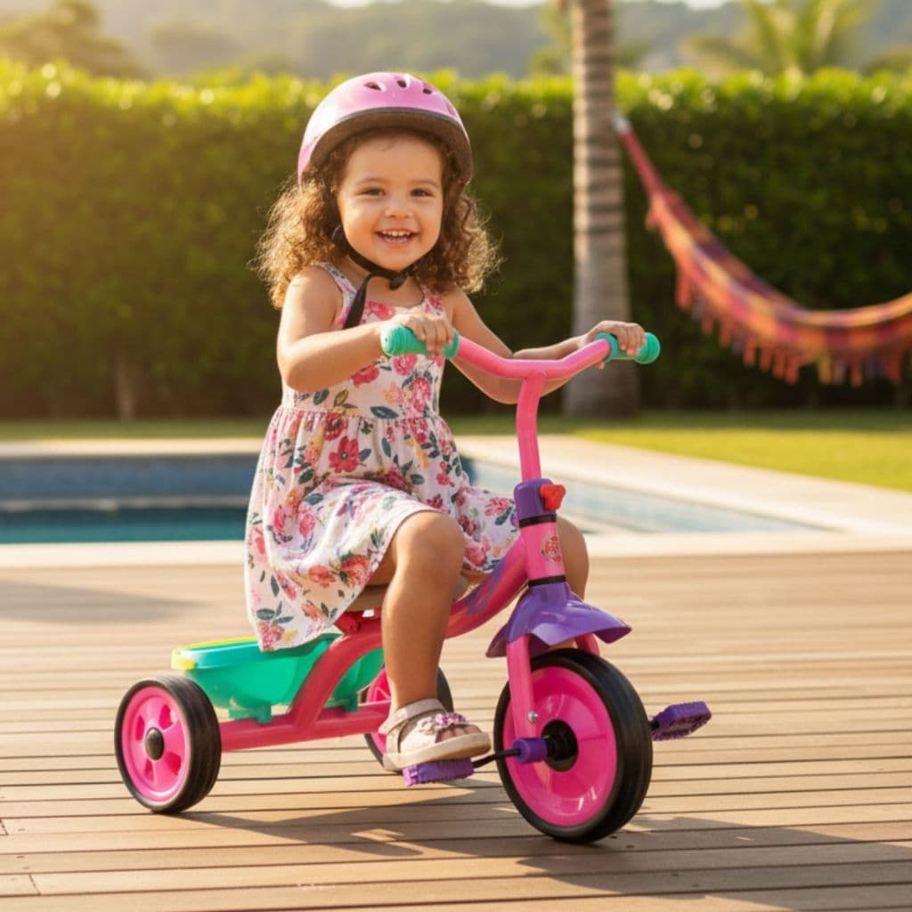 Triciclo Infantil Com Pedal A partir de 12 meses Várias Cores Modelos Brinquedo Andador Velocípede