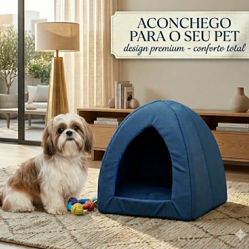 Cama Toca Iglu 2x1 - Conforto e Praticidade para Pets