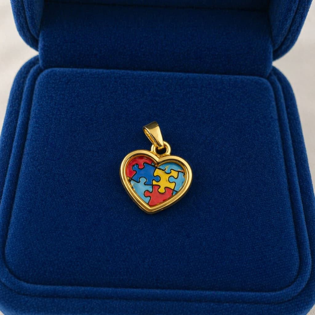 Pingente Autismo Quebra Cabeça Colorida 1,5cm Cod.Lhw1