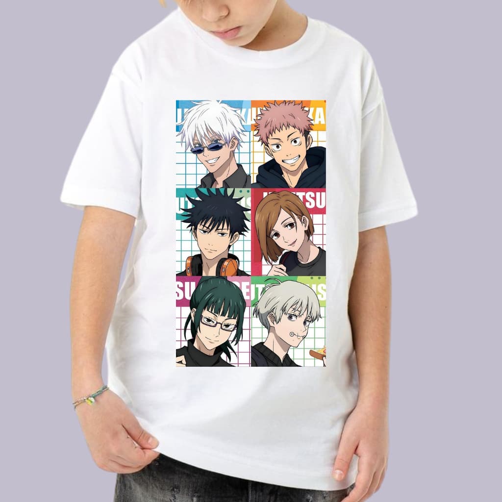 CAMISA CAMISETA BLUSA INFANTIL JUVENIL UNISSEX JUJUTSU KAISEN ANIME JAPONES VARIOS MODELOS EM ALTA