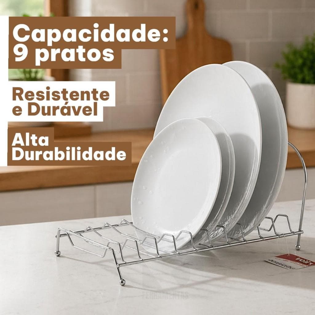 Escorredor De Pratos em Aço Inox Compacto Ideal Para Pias Pequenas Secagem Rápida Organizador de Pia