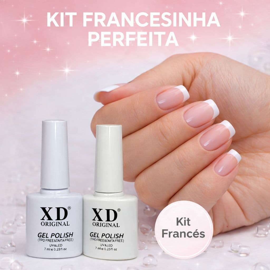 Kit Francesinha Esmalte Gel Polish  UV LED Original Seca na Cabine