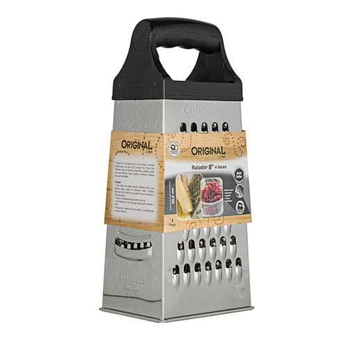 Ralador 4 Faces 8" Aço Inox Original Line Para Legumes, Frutas, Queijos e Verduras