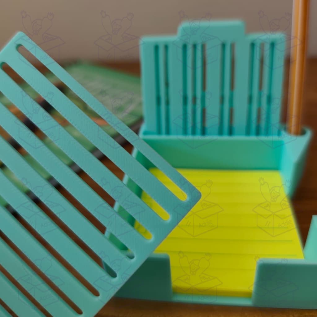 Suporte para post it com estêncil