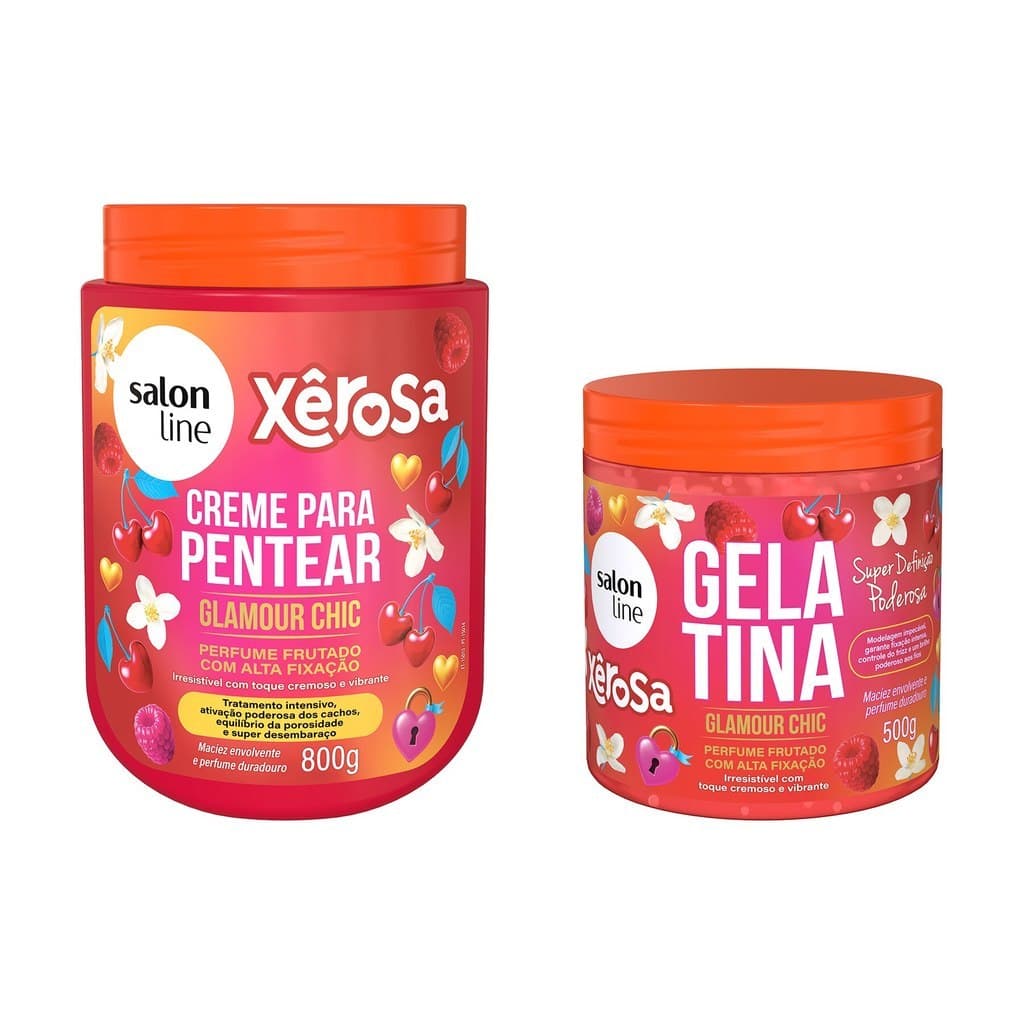 Kit Creme para Pentear e Gelatina Xêrosa Glamour Chic