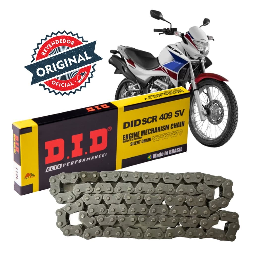CORRENTE COMANDO DID NX400 FALCON SCR 409SV 112L ORIGINAL RESISTENTE ALTA DURABILIDADE TOP