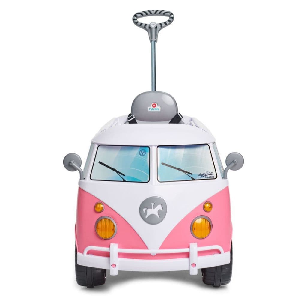 Carrinho de Passeio e Pedal Kombi Infantil Com Som Carro Empurrador Kombina para Crianças