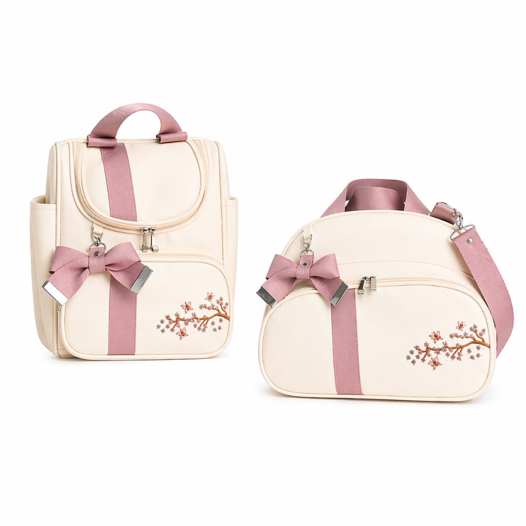 Bolsa + Mochila 2em1 Maternidade Kit 2 Peças Corano Luxo  Térmica e Impermeável