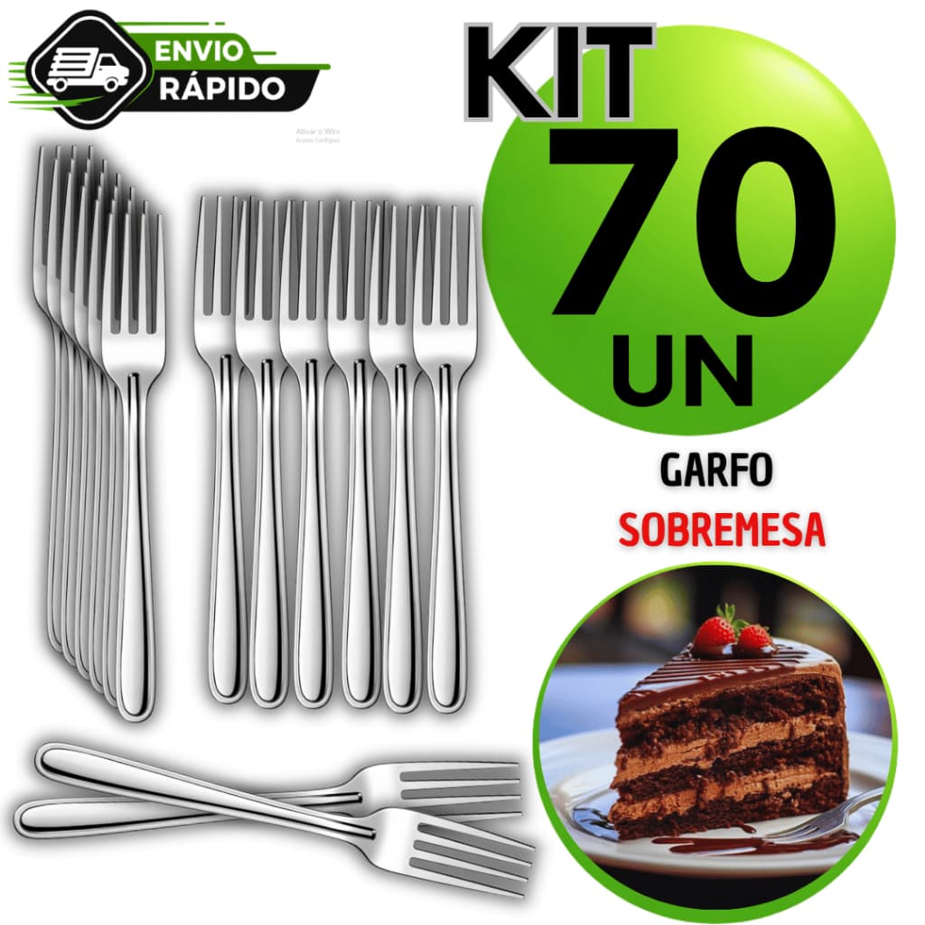 Garfo de Sobremesa Atacado Aço Inox Linha Inox Premium Qualidade Garantida Garfos Casa Petiscos