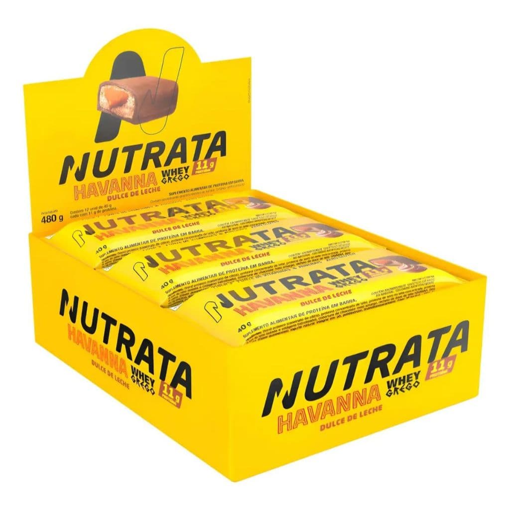 Barra Whey Grego 40g Display com 12 unidades Havanna Nutrata