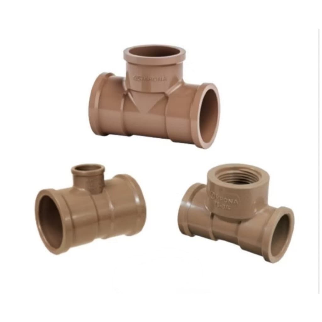 T Tee para Água Soldável Marrom 20MM 25MM 50MM