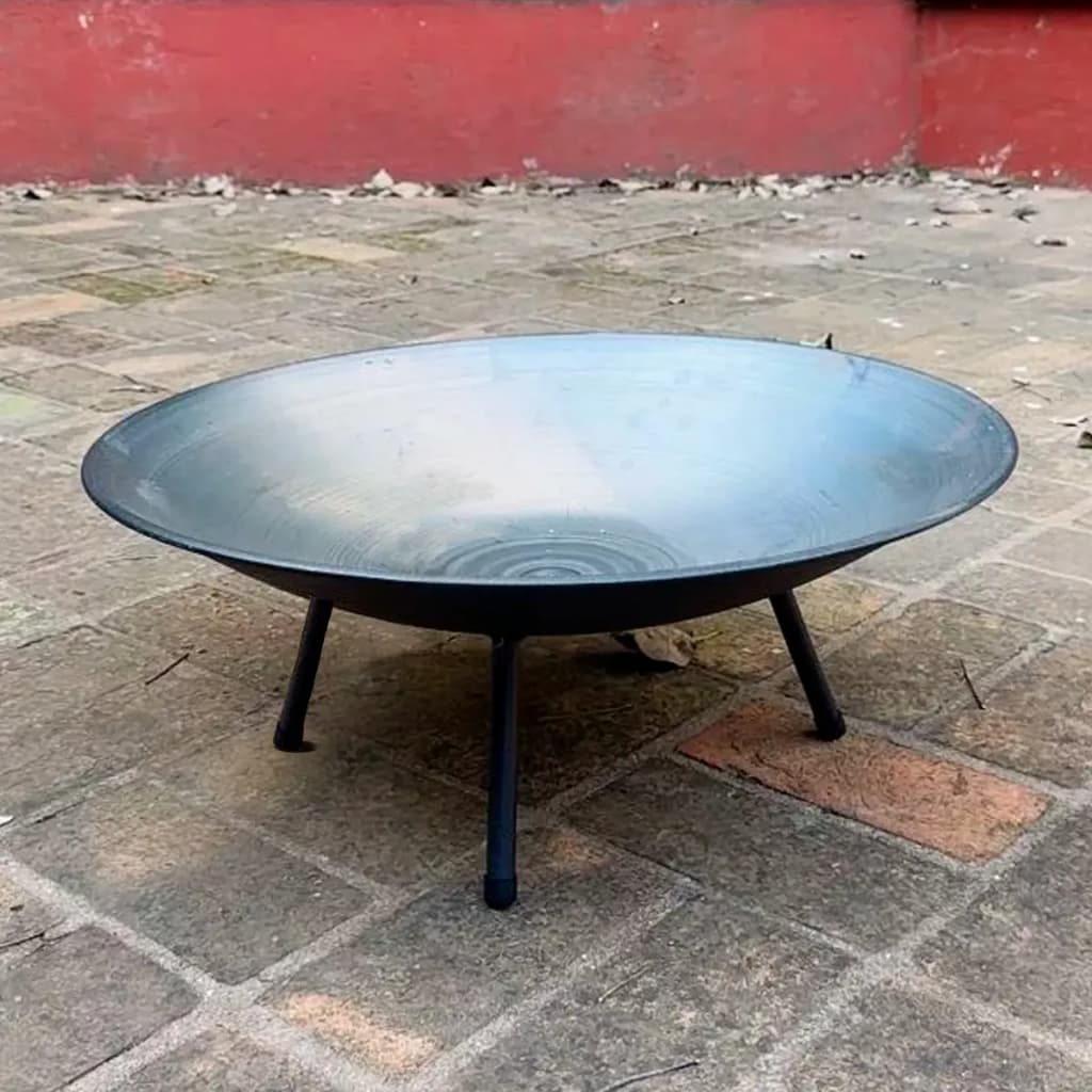 Lareira Externa A Lenha Carvão Fire Pit Jardim Portátil Com Pés Removivel Aço Reforçado