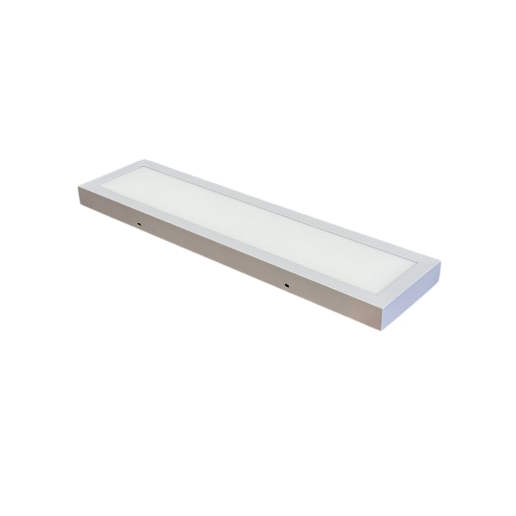 Luminária Painel LED Plafon Sobrepor 60x15 20W Slim Retangular Branco 3000K 4000K 6500K Bivolt 15x60