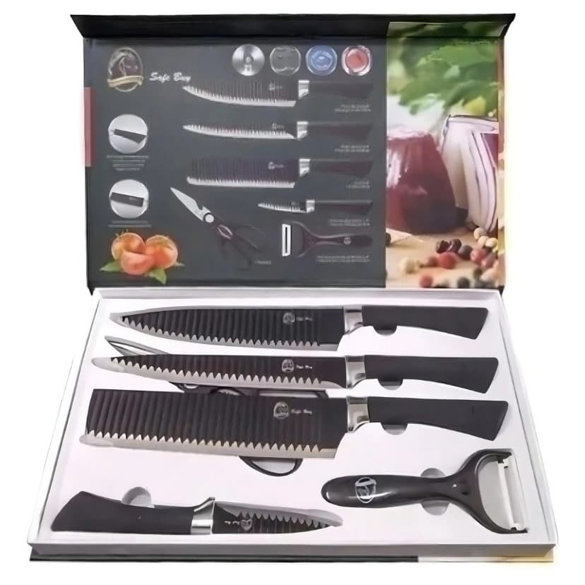 Kit Facas Chef Personalizado com Nome ou Time Gravação Laser Presente Exclusivo Churrasco Cozinha Premium